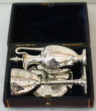 Victorian Sterling Silver Communion Set